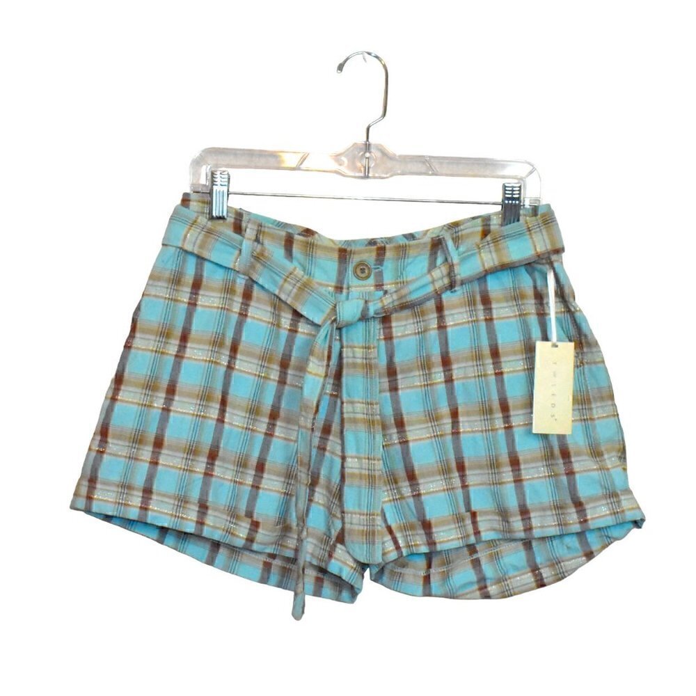 Tweeds Plaid Cuff Spring Summer Shorts Size 6